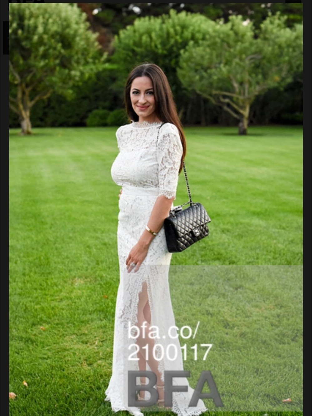 Ivory Lace Maxi Dress with Sheer Bodice